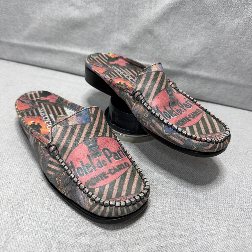 Sesto Meucci Hotel de Paris Printed Slip-On Mule Clogs W5